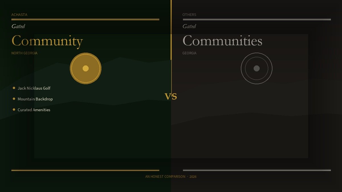 Achasta vs. Other Gated Communities in North Georgia: An Honest Comparison