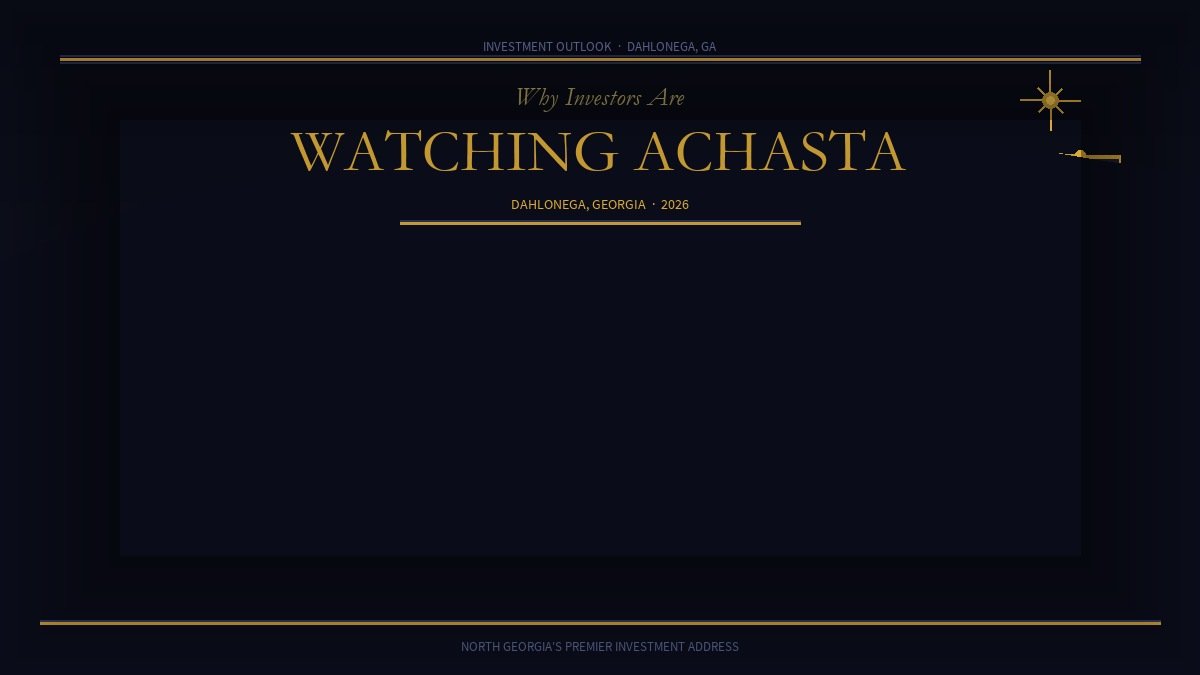 Why Investors Are Watching Achasta, Dahlonega GA